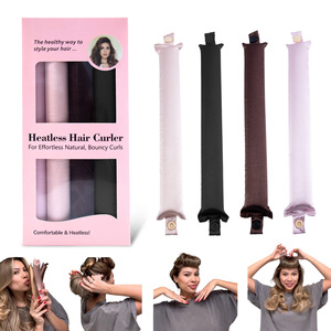 Tiges de bigoudi en soie sans chaleur <span class=keywords><strong>bandeau</strong></span> sans boucles de chaleur tiges de flexi en satin de vague de nuit tige de curling en mousse bâton de bigoudi - Product Image 1