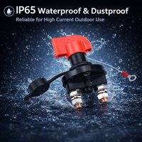 Interrupteur de déconnexion de batterie en métal 200A DC 12V 24V IP65 pour camions, chariots élévateurs, instruments