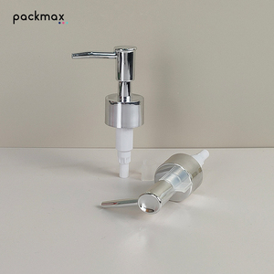 28-tooth electroplated long nozzle snap-on press pump head — for hand soap, shower gel & shampoo, hotel use - Product Image 2