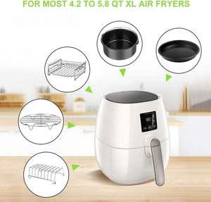 Ensemble d'accessoires pour friteuse à <span class=keywords><strong>air</strong></span> de <span class=keywords><strong>cuisine</strong></span>, 13 pièces, acier inoxydable, accessoires de four comprenant un moule à pizza de 20 cm (8 pouces) - Product Image 3