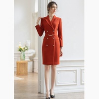 Robe élégante orange pour femmes, design de ceinture tendance 2022, vente en gros, robe pour femmes pour occasions spéciales