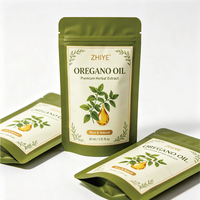 Sachet Doypack Personnalisé avec Logo OEM, Fenêtre Transparente, Trou de Suspension et Fermeture Éclair pour l'Emballage d'Huile d'Origan et de Compléments Alimentaires à Base de Plantes