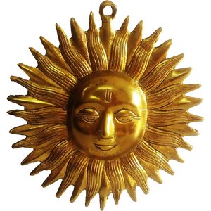 PARIJAT Handicraft 7 pulgadas aluminio colgante de pared Idol Vastu compatible con energía positiva buena suerte éxito prosperidad para el hogar - Product Image 1