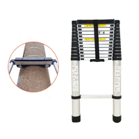 Échelle télescopique en aluminium portable à un seul côté, norme EN 131, 15 marches, 4,4 m, capacité de 150 kg, accessoires modernes pour le bricolage domestique