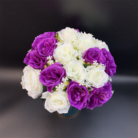 QSLH-T077 große Rose Bouquet für Hochzeit Braut Dekoration, Herzstück Blume für Hochzeit Bouquet, künstliche Hochzeit Florist