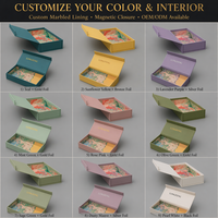 Kotak Hadiah Kaku Bentuk Buku Kustom dengan Penutup Magnetik Laminasi Matt Pilihan Warna & Ukuran Kustom