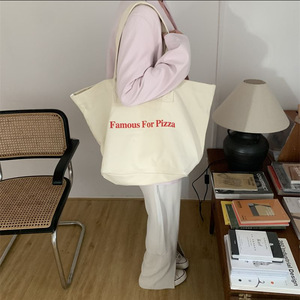 Borsa da viaggio per studenti di grandi dimensioni con stampa di lettere di capacità all'ingrosso borsa da viaggio in tela Tote in stile <span class=keywords><strong>Shopping</strong></span> - Product Image 3