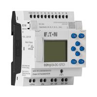   Relais de contrôle Moeller Série EASY E4 avec affichage (Ethernet extensible), entrées 24 V CC, 8 numériques, 4 analogiques, bornes à vis