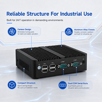 Computadora Industrial en Caja Automatizada con CPU J1900/N2840/N2930, Doble LAN, USB, COM, HD, VGA, WiFi, 4G Opcional, Compatible con Windows y Linux