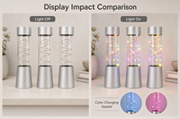 Lampe de table LED mini moderne à piles, changeante de couleur, en ABS, veilleuse décorative pour chambre d'enfant, cadeau, boutique, décoration intérieure