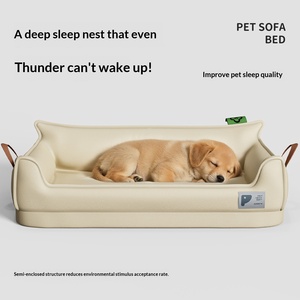 Cama para Perro para Todas las Estaciones, Desmontable, Impermeable, Transpirable, de Cuero con Relleno de Esponja, Cama Sofá para Perros Medianos/Grandes - Product Image 2