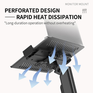Dual Arm 2 In 1 Combo Laptop Mount With Adjustable Tray For 10-17'' Notebook With VESA <strong>Computer</strong> Gas Spring Monitor Arm For 13-32 - Product Image 6