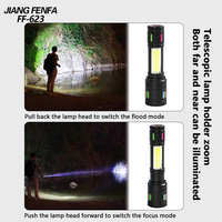 Lampe torche laser portable haute intensité en alliage d'aluminium, étanche, rechargeable par USB, avec une portée de plus de 400 mètres et une longue durée de vie de la batterie