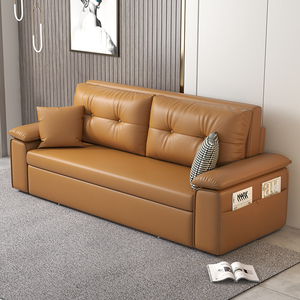 <span class=keywords><strong>Canapé</strong></span>-lit design moderne en forme de L <span class=keywords><strong>canapé</strong></span>-lit en cuir souple de <span class=keywords><strong>style</strong></span> minimaliste avec rangement en gros <span class=keywords><strong>canapé</strong></span>-lit coulissant de luxe léger - Product Image 5