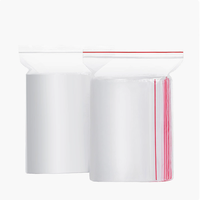 Sac en plastique transparent à fermeture éclair, imprimé en gravure, sans poudre, facile à ouvrir, résistant à l'humidité
