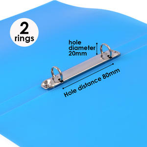 FOSKA - Suministros de Oficina al por Mayor, Anillas Redondas de 0.75 Pulgadas, 2 Anillas, Carpetas de Papelería A4 <span class=keywords><strong>para</strong></span> una Inserción y Extracción de Páginas sin Esfuerzo - Product Image 3