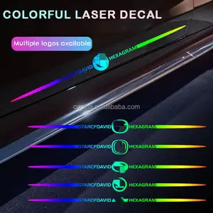 New Arrival OEM DIY Laser cầu vồng Sticker đầy màu sắc đề can cho audi Tesla Mercedes Benz BMW TOYOTA VW HONDA Xe Styling trang trí nội thất