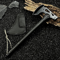 Hache tactique multifonction en acier inoxydable de qualité industrielle survie en plein air bricolage hache et couteau outils de Camping