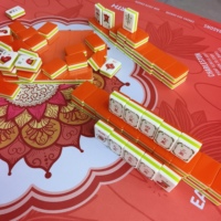 Jeu de Mahjong en Acrylique Thème Arbre de Noël, Tuiles de Mahjong Père Noël et Joker, Cadeau de Collection pour les Fêtes, pour Femmes