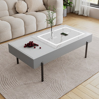 Mobilier de salon Offre Spéciale table basse intelligente multifonction de luxe en bois avec port USB sans fil audio bluetooth