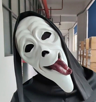 Masque de visage fantôme d'usine d'origine, en latex souple, pour cosplay de film d'horreur, accessoires de fête effrayants, masque d'Halloween