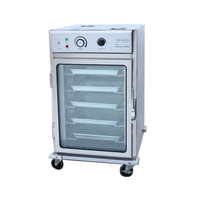 Petit chariot chauffe-plats commercial vertical à 5 niveaux, vitrine chauffante pour aliments