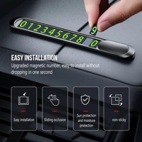 Y-1303 Plaque de stationnement temporaire portable et discrète pour voiture avec numéro de téléphone – Offre Spéciale