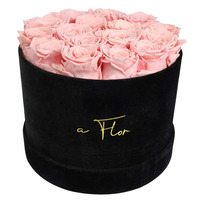 Boîte à fleurs ronde en velours, petite quantité minimale de commande, conception OEM, vente en gros, boîte à fleurs unique en carton avec logo personnalisé, estampage à chaud doré