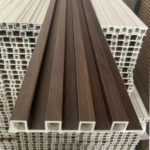 Không thấm nước chống cháy nội thất Bảng điều khiển ranurado WPC lambrin decorativo revestimiento PVC nội thất lambrin WPC - Product Image 2