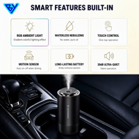 Diffuseur de parfum pour voiture d'hôtel personnalisé en gros 50ml USB, nébuliseur sans eau, détecteur de mouvement, désodorisant intelligent, accepte la personnalisation