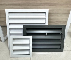 Griglia di ventilazione a persiana in alluminio, pannello a persiana resistente alle intemperie con deflettore antipioggia <span class=keywords><strong>per</strong></span> ventilazione esterna e zone costiere - Product Image 6