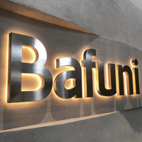 Enseigne lumineuse LED 3D extérieure en acrylique pour devanture de magasin, logo personnalisé, étanche IP65 pour entreprises, signalétique directionnelle