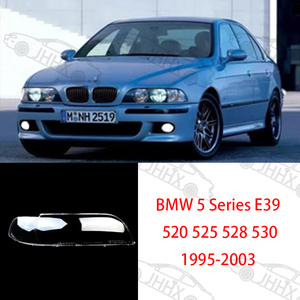 Cubierta de faros de coche para <span class=keywords><strong>BMW</strong></span> 5 <span class=keywords><strong>E39</strong></span> 520 <span class=keywords><strong>525</strong></span> 528 530 1995-2003 cubierta de lente de faro de coche cubierta de faro de coche - Product Image 1