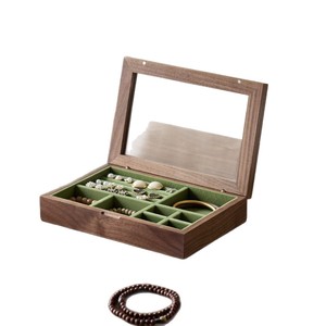 Solid wood jewelry <b>storage</b> box, vintage birthday gift, wedding necklace, <b>ring</b>, earring, jewelry box, wooden jewelry box - Product Image 5