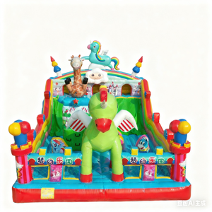 Château gonflable licorne de dessin animé, aire de jeux gonflable commerciale avec toboggan, grande structure gonflable pour la <span class=keywords><strong>location</strong></span> de fêtes d'enfants - Product Image 2