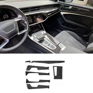 Kit de modification et amélioration intérieur en fibre de carbone véritable OLIVER pour Audi A6 A7 C8 2019-2025, style RS6 RS7, ensemble de 8 pièces, Chine continentale - Product Image 1