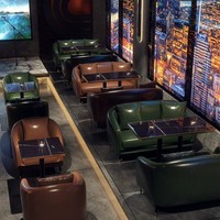 Ensemble de tables et chaises de bar en gros, idéal pour les tavernes, restaurants, boîtes de nuit, cafés et salons de café, avec banquettes et sièges.