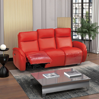 Canapé inclinable moderne de haute qualité personnalisable avec fonction massage pour salon de villa en cuir/tissu performant