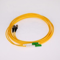 Fibre Optique JUMPER LC APC à FC UPC Monomode Duplex Pigtail 0.9 2.0 3.0mm G652D PVC LSZH 2 Core Fiber Optique Patch Cord