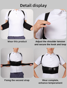 Correcteur de posture ergonomique ventilé pour les épaules, anti-cyphose, couvrant entièrement le dos, pour le bureau, l'entraînement et le quotidien - Product Image 5
