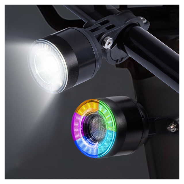 Smart LED Taillight Set for Night Riding IP66 Front and Rear Bike Lamps with USB Charging & Remote Control Headlights Type