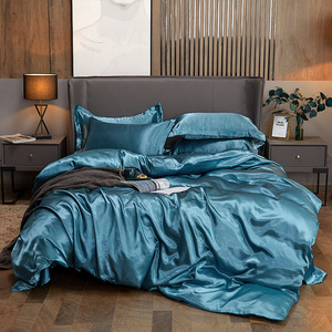 Juegos de Ropa de Cama de Hotel de Lujo al por Mayor - 100% Algodón, Color Sólido, Estilo Simple, 300 Hilos, para Toda Temporada, Incluye Cuatro Piezas - Product Image 2