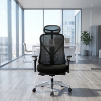 Chaise de bureau exécutive en maille avec fonctions réglables, siège de direction pivotant pour espace de travail commercial