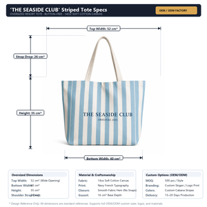 Bolsa de Lona Resistente a Rayas, Bolsa de Compras de Lona de Algodón con Diseño Reutilizable para Uso Diario en la Oficina y el Supermercado - Product Image 2