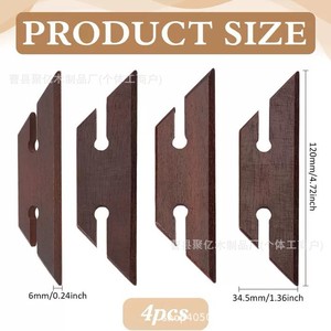 Juego de herramientas de tejeduría de cinta de madera, lanzadera de tejeduría de madera de haya, varillas anguladas, accesorios de manualidades DIY - Product Image 4