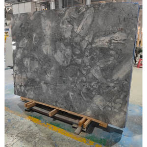 Comptoir de magasin au design simple, comptoir en marbre gris Breccia argenté, <span class=keywords><strong>prix</strong></span> au mètre carré, grande dalle de marbre - Product Image 6