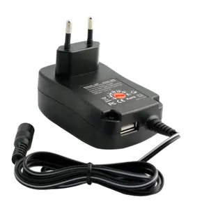 30W EU 6 đầu DC 12V 0.5A 1.5A Volt 35mm AC 3.5mm dẫn lái xe Router Trắng Power Adapter PSU