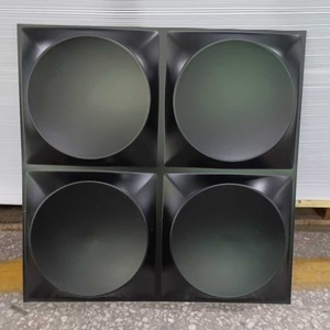 PVC arte 3D pared Interior paneles decorativos pegatinas azulejos para sala de estar <span class=keywords><strong>TV</strong></span> Fondo vestíbulo dormitorio 50cm x 50cm blanco pintable - Product Image 4