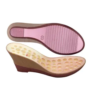 Harga Terbaik Pabrik Wanita Wedges PU Sol Sepatu untuk Pembuatan Sandal