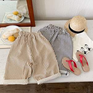 Buding, ropa de verano para niños, pantalones antimosquitos de estilo coreano para niños y niñas, pantalones casuales de rayas rectas verticales Xiao Bao - Product Image 1